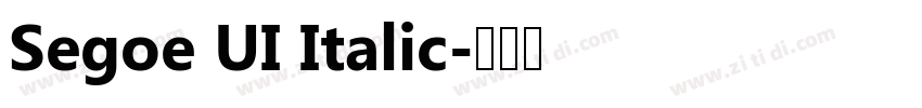 Segoe UI Italic字体转换